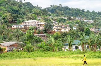 Village of Limbe in Cameroon, west africa. African villagers in Cameroon.